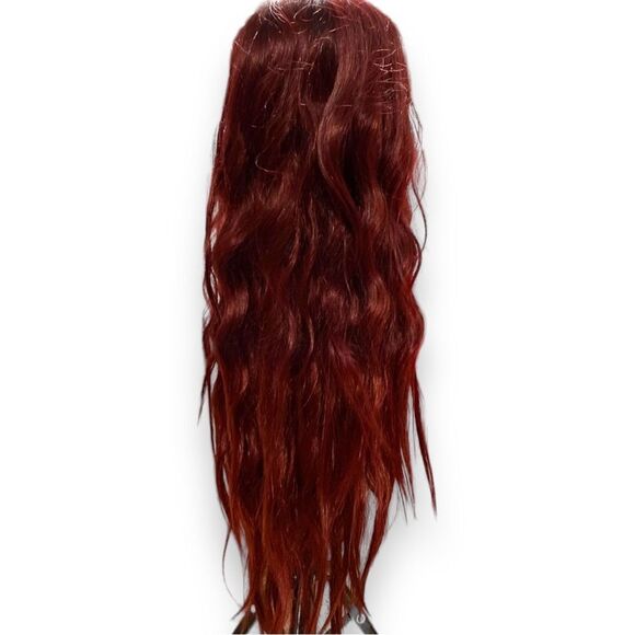 Dark Red Auburn Wavy Long Wig 26-28" NEW - Picture 2 of 4